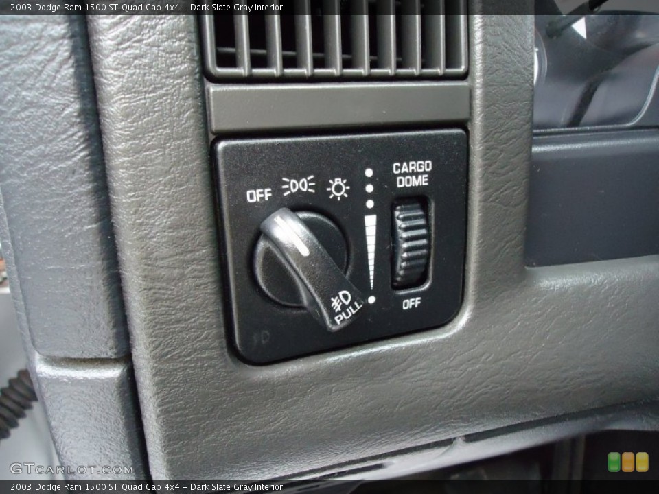 Dark Slate Gray Interior Controls for the 2003 Dodge Ram 1500 ST Quad Cab 4x4 #102959328