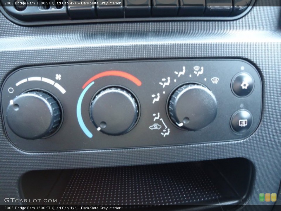 Dark Slate Gray Interior Controls for the 2003 Dodge Ram 1500 ST Quad Cab 4x4 #102959430