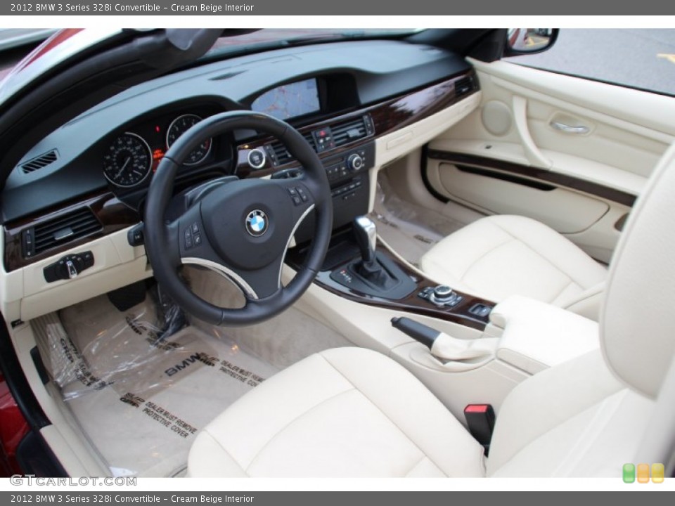 Cream Beige Interior Photo for the 2012 BMW 3 Series 328i Convertible #102978186