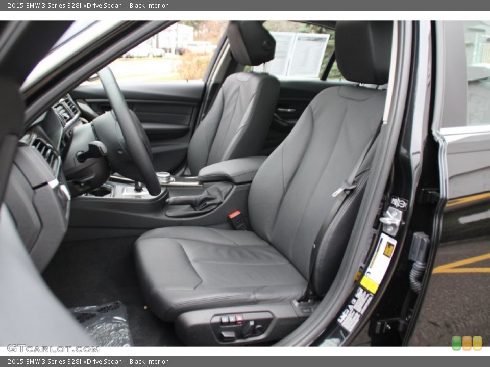 Black Interior Front Seat for the 2015 BMW 3 Series 328i xDrive Sedan #102980980