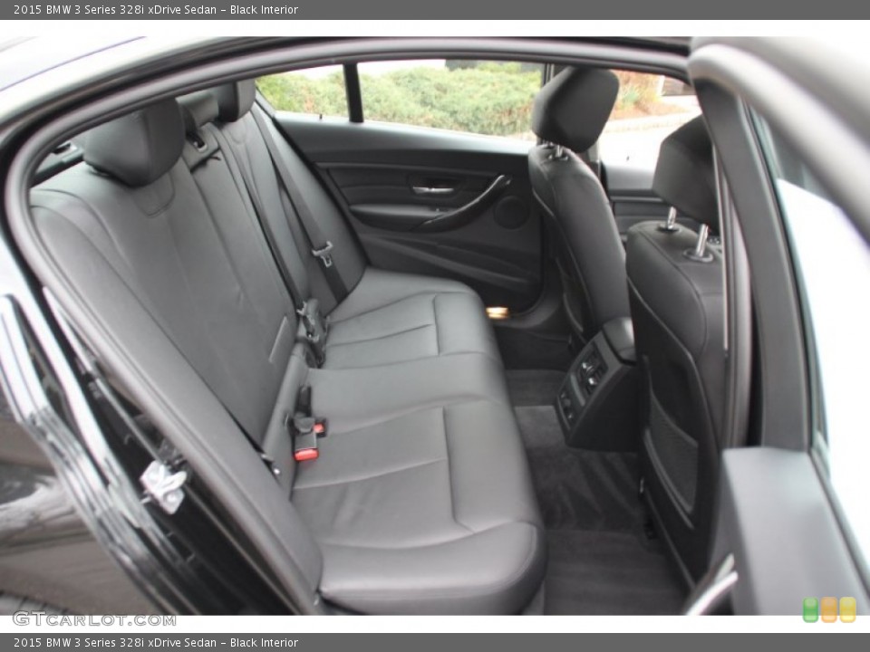 Black Interior Rear Seat for the 2015 BMW 3 Series 328i xDrive Sedan #102981316