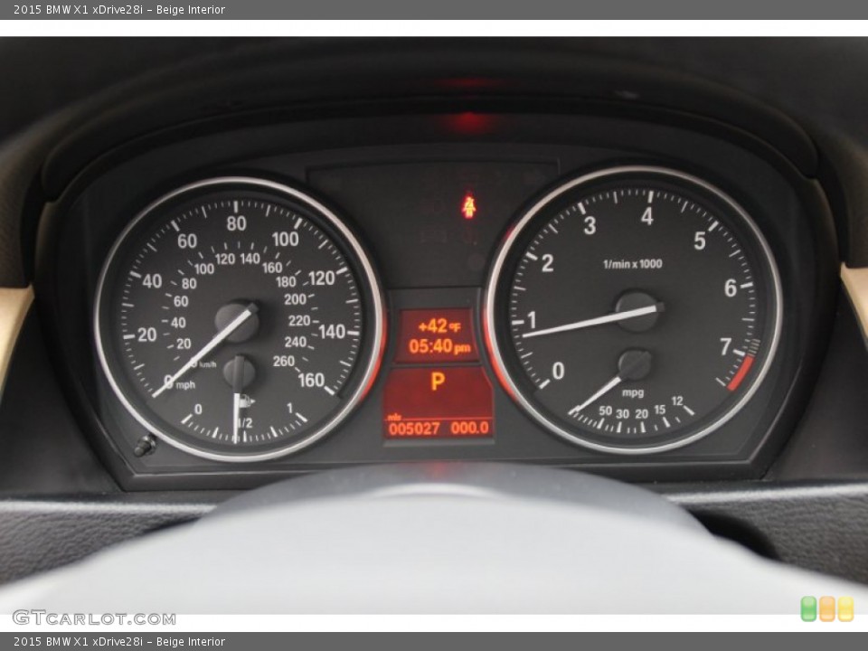 Beige Interior Gauges for the 2015 BMW X1 xDrive28i #102984373