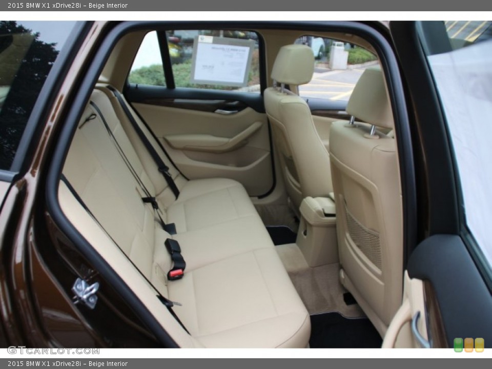 Beige Interior Rear Seat for the 2015 BMW X1 xDrive28i #102984466