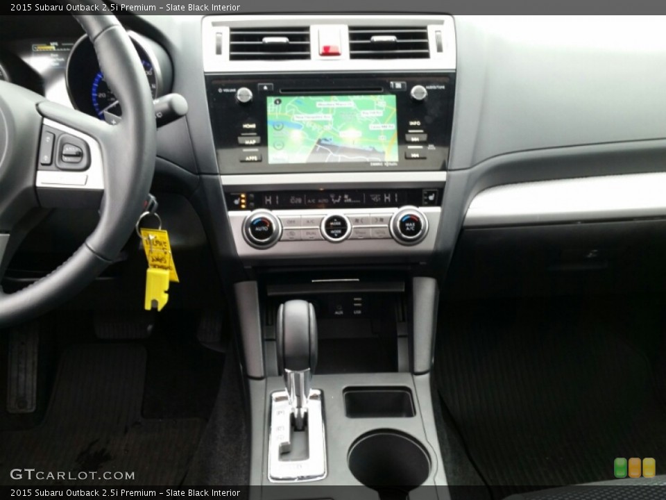 Slate Black Interior Controls for the 2015 Subaru Outback 2.5i Premium #102994150