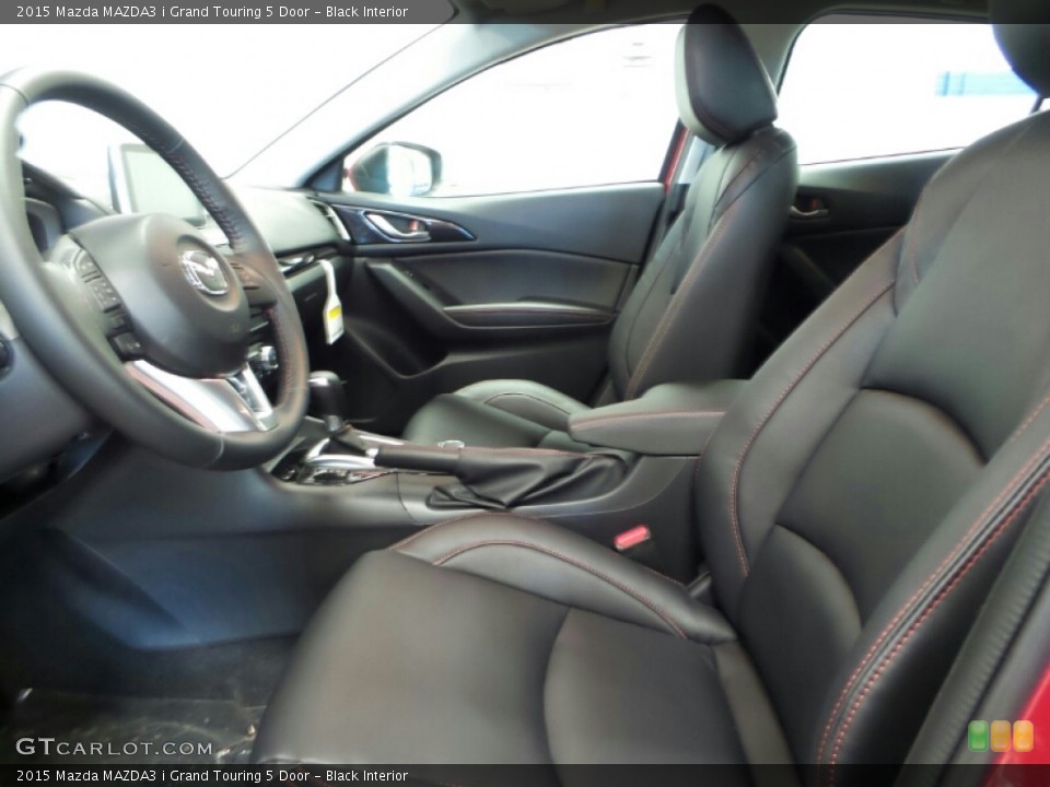 Black Interior Front Seat for the 2015 Mazda MAZDA3 i Grand Touring 5 Door #102996011