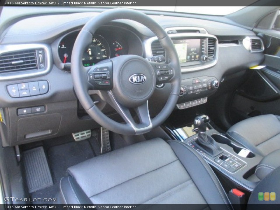 Limited Black Metallic Nappa Leather Interior Prime Interior for the 2016 Kia Sorento Limited AWD #103003530