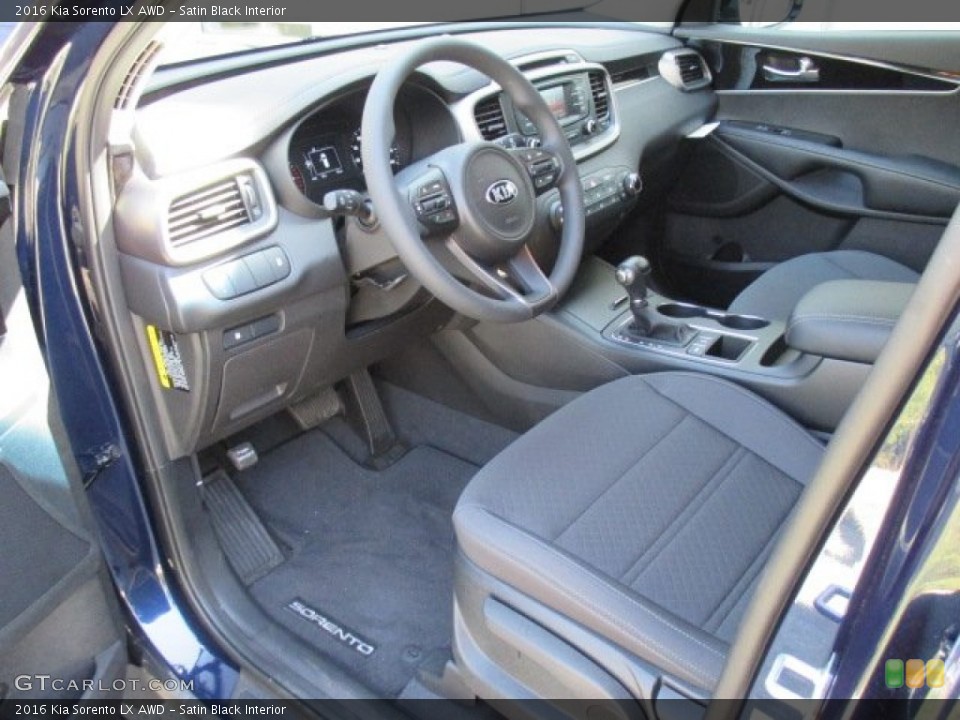 Satin Black Interior Prime Interior for the 2016 Kia Sorento LX AWD #103003713