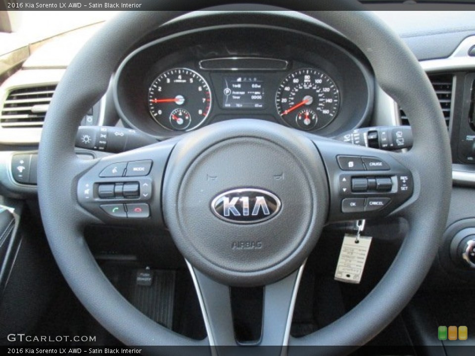 Satin Black Interior Steering Wheel for the 2016 Kia Sorento LX AWD #103003748