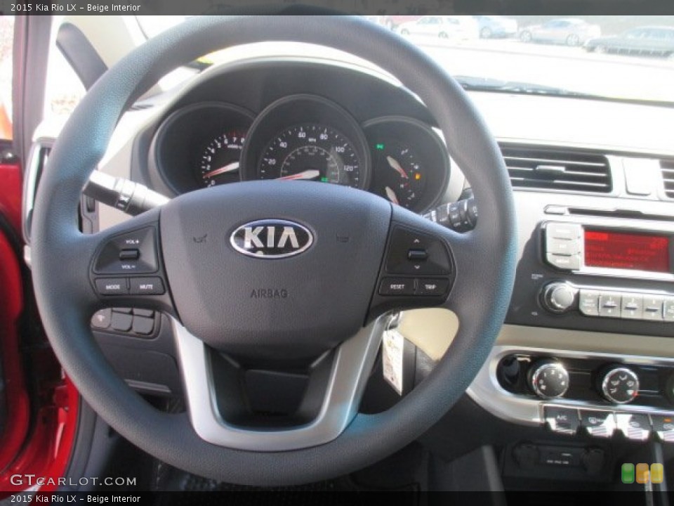 Beige Interior Steering Wheel for the 2015 Kia Rio LX #103004316