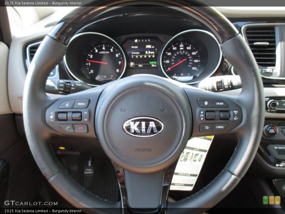 Burgundy Interior Steering Wheel for the 2015 Kia Sedona Limited #103004595