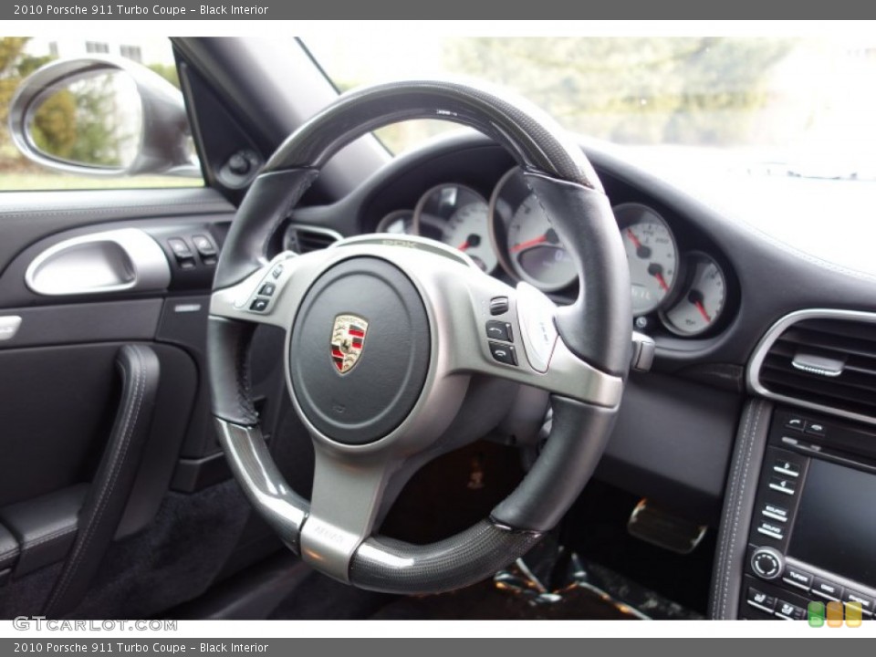 Black Interior Steering Wheel for the 2010 Porsche 911 Turbo Coupe #103010047