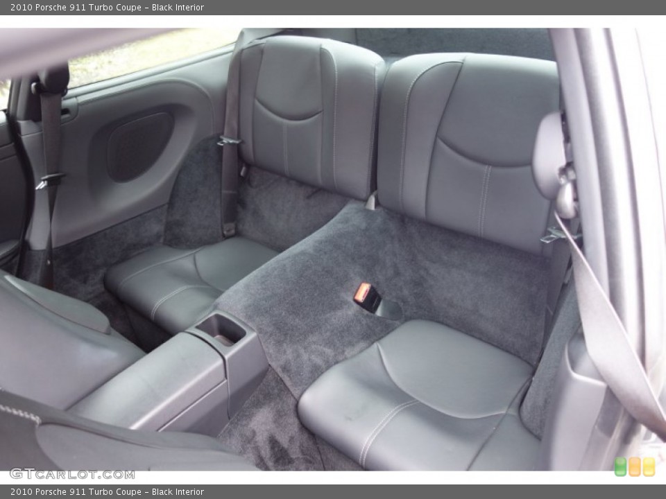 Black Interior Rear Seat for the 2010 Porsche 911 Turbo Coupe #103010094