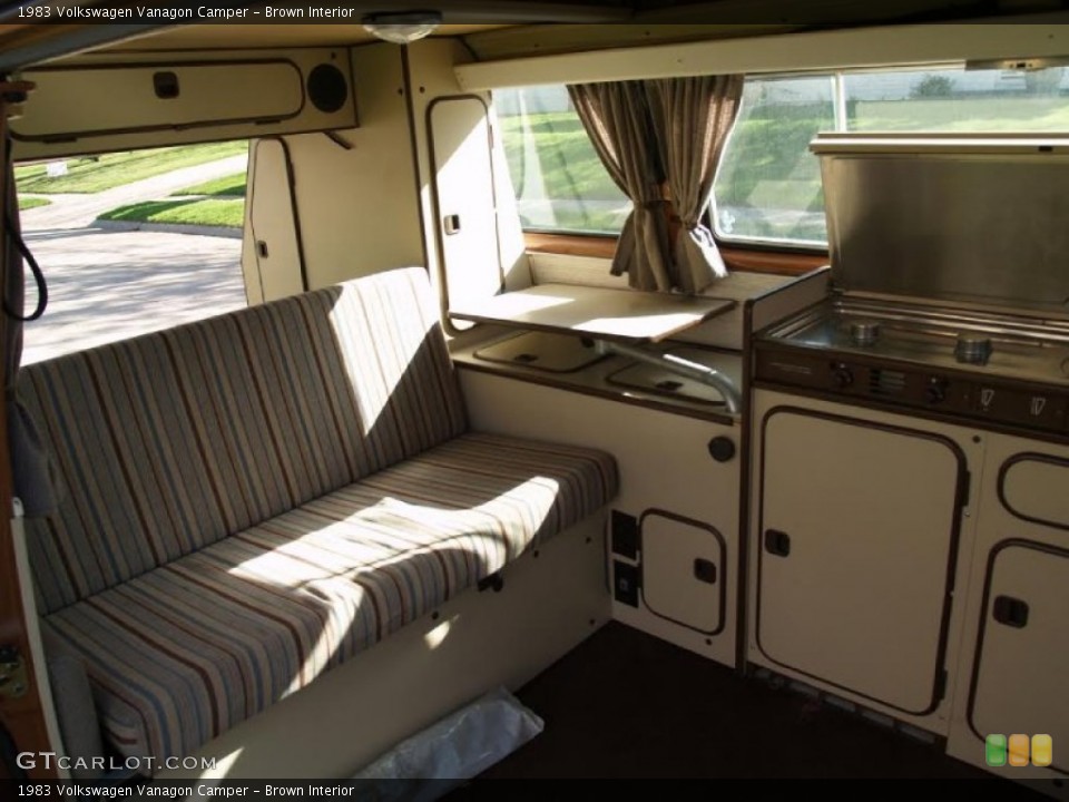 Brown Interior Rear Seat for the 1983 Volkswagen Vanagon Camper #103023738