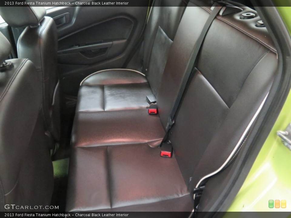 Charcoal Black Leather Interior Rear Seat for the 2013 Ford Fiesta Titanium Hatchback #103025907