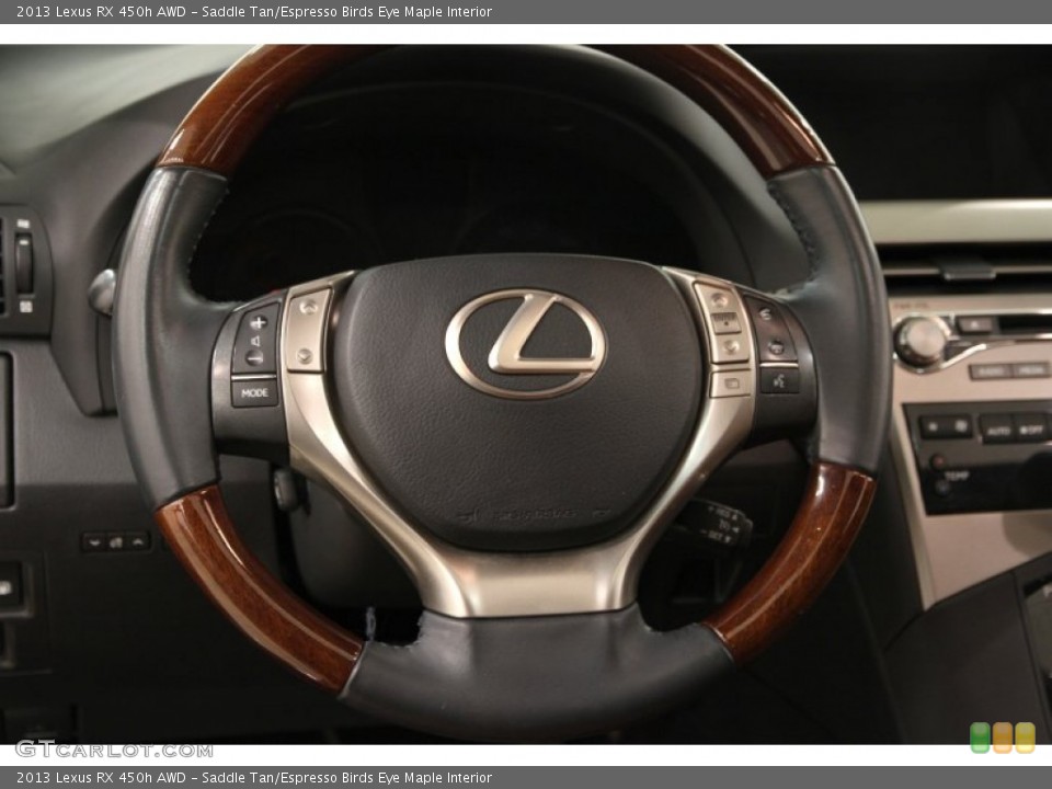 Saddle Tan/Espresso Birds Eye Maple Interior Steering Wheel for the 2013 Lexus RX 450h AWD #103026789