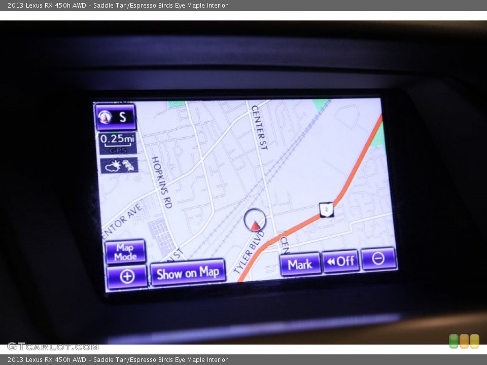 Saddle Tan/Espresso Birds Eye Maple Interior Navigation for the 2013 Lexus RX 450h AWD #103026831