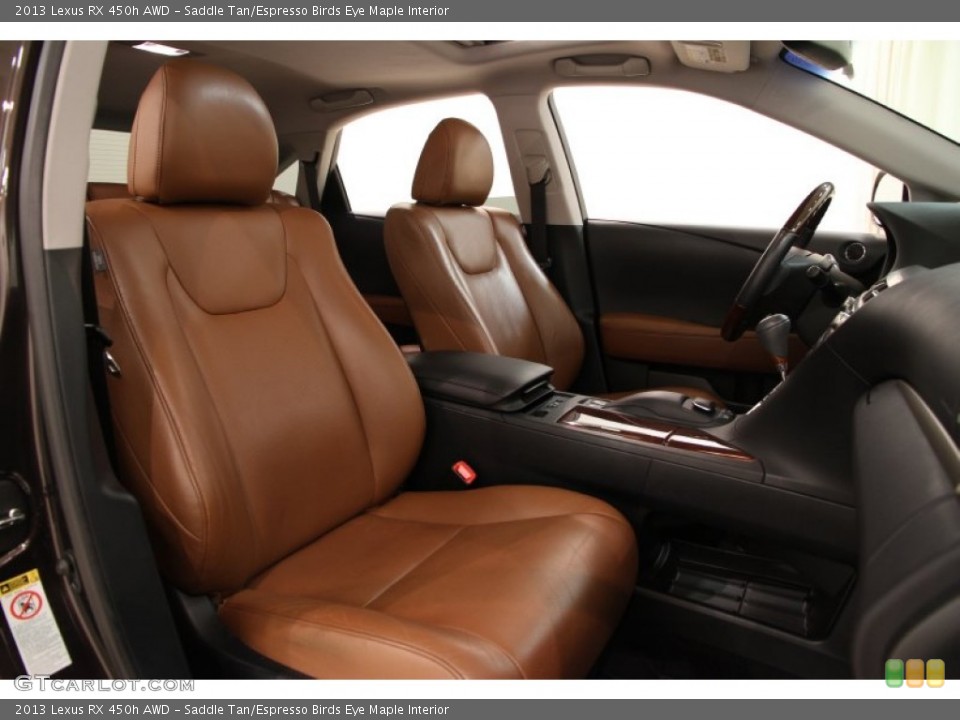 Saddle Tan/Espresso Birds Eye Maple Interior Front Seat for the 2013 Lexus RX 450h AWD #103026933
