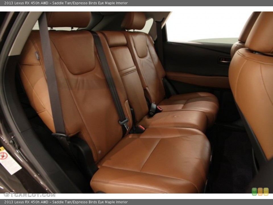 Saddle Tan/Espresso Birds Eye Maple Interior Rear Seat for the 2013 Lexus RX 450h AWD #103026963