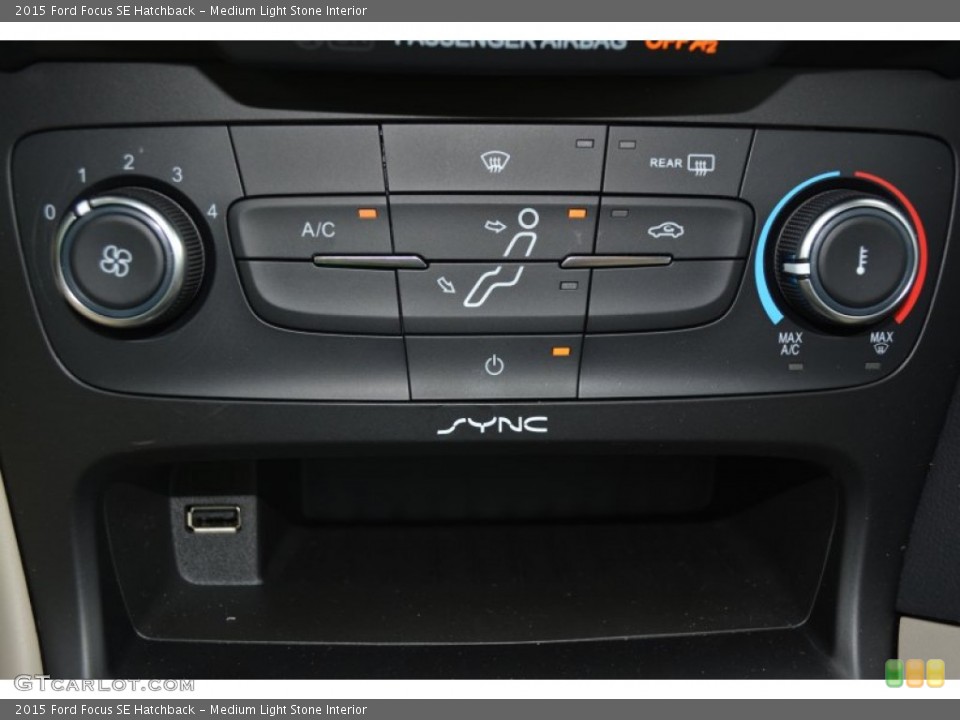 Medium Light Stone Interior Controls for the 2015 Ford Focus SE Hatchback #103028355