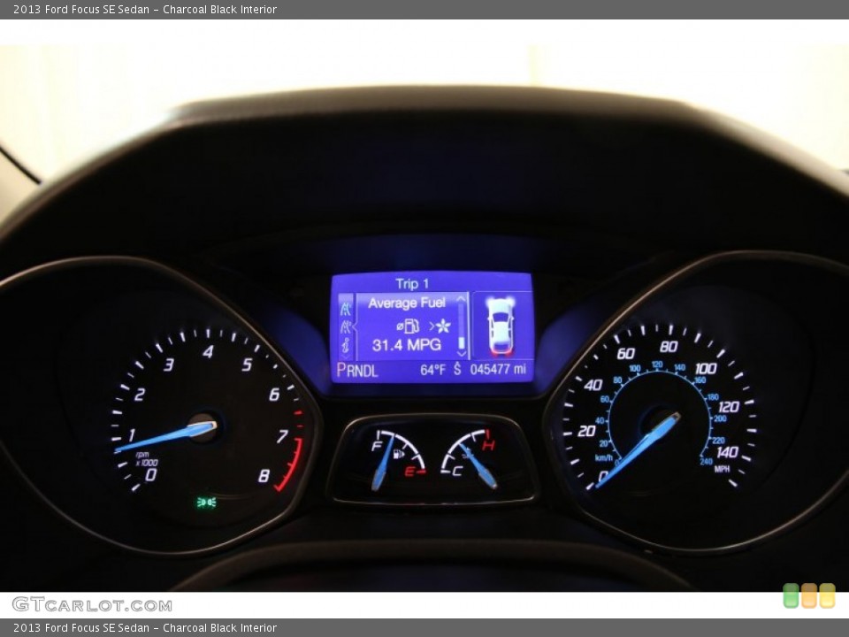 Charcoal Black Interior Gauges for the 2013 Ford Focus SE Sedan #103033806