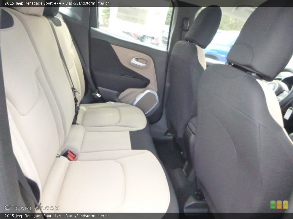 Black/Sandstorm Interior Rear Seat for the 2015 Jeep Renegade Sport 4x4 #103041291
