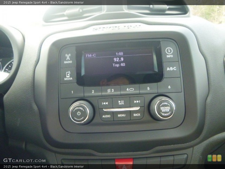 Black/Sandstorm Interior Controls for the 2015 Jeep Renegade Sport 4x4 #103041384
