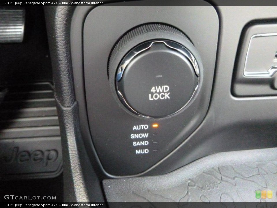 Black/Sandstorm Interior Controls for the 2015 Jeep Renegade Sport 4x4 #103041399