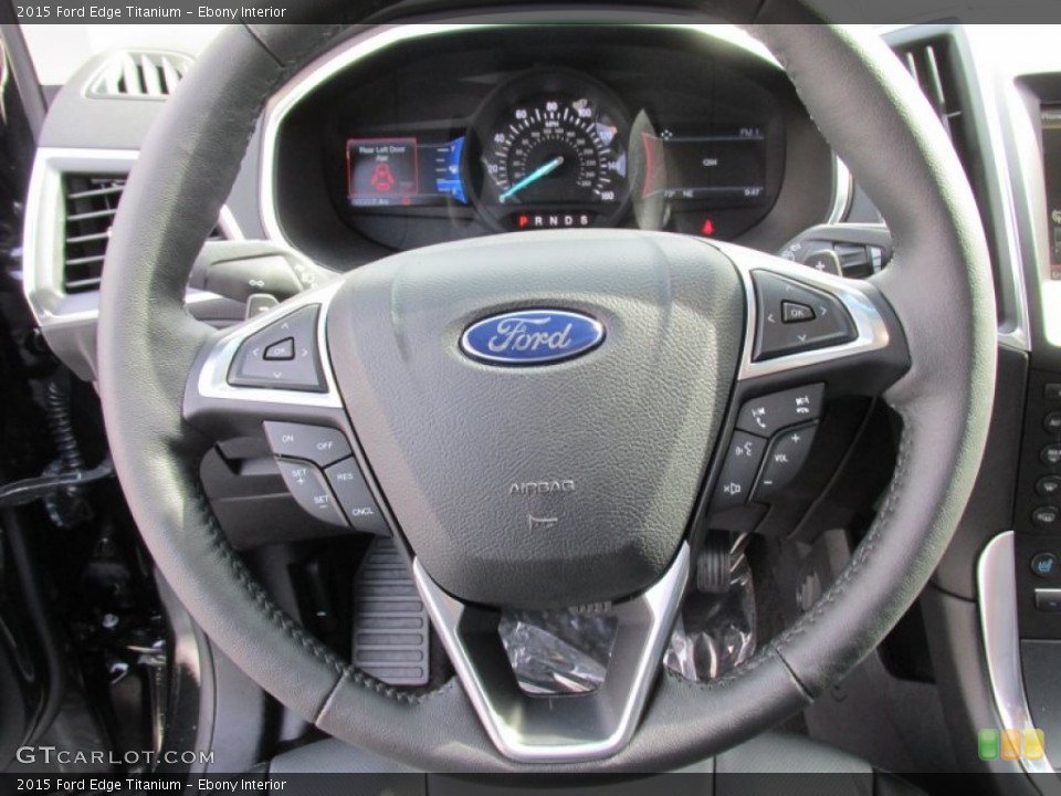 Ebony Interior Steering Wheel for the 2015 Ford Edge Titanium #103047180