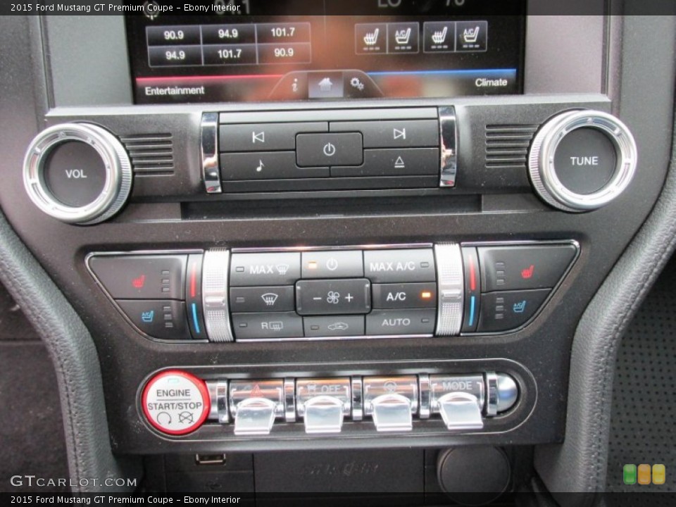 Ebony Interior Controls for the 2015 Ford Mustang GT Premium Coupe #103047546