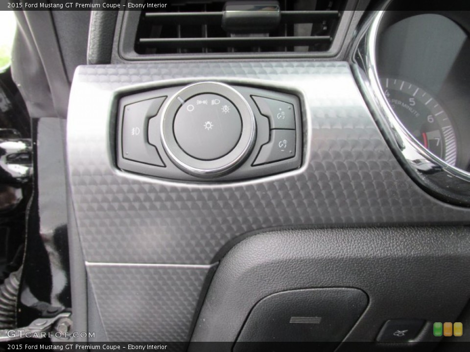 Ebony Interior Controls for the 2015 Ford Mustang GT Premium Coupe #103047606