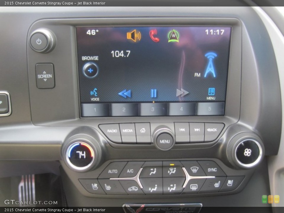 Jet Black Interior Controls for the 2015 Chevrolet Corvette Stingray Coupe #103055160