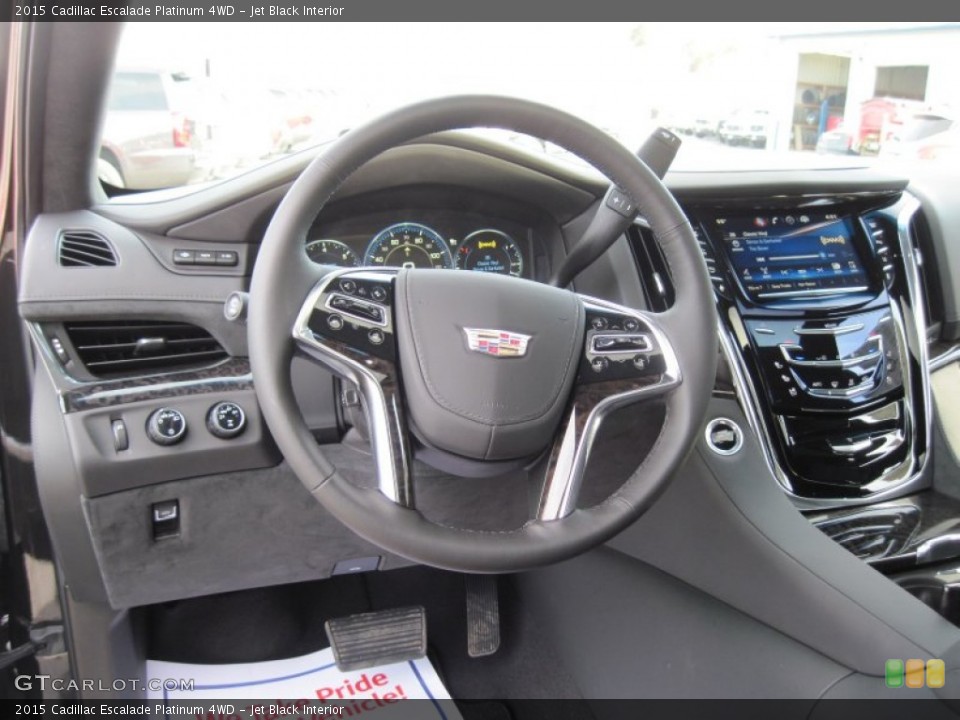 Jet Black Interior Steering Wheel for the 2015 Cadillac Escalade Platinum 4WD #103055586