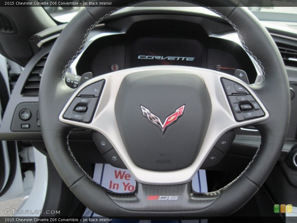 Jet Black Interior Steering Wheel for the 2015 Chevrolet Corvette Z06 Convertible #103056984