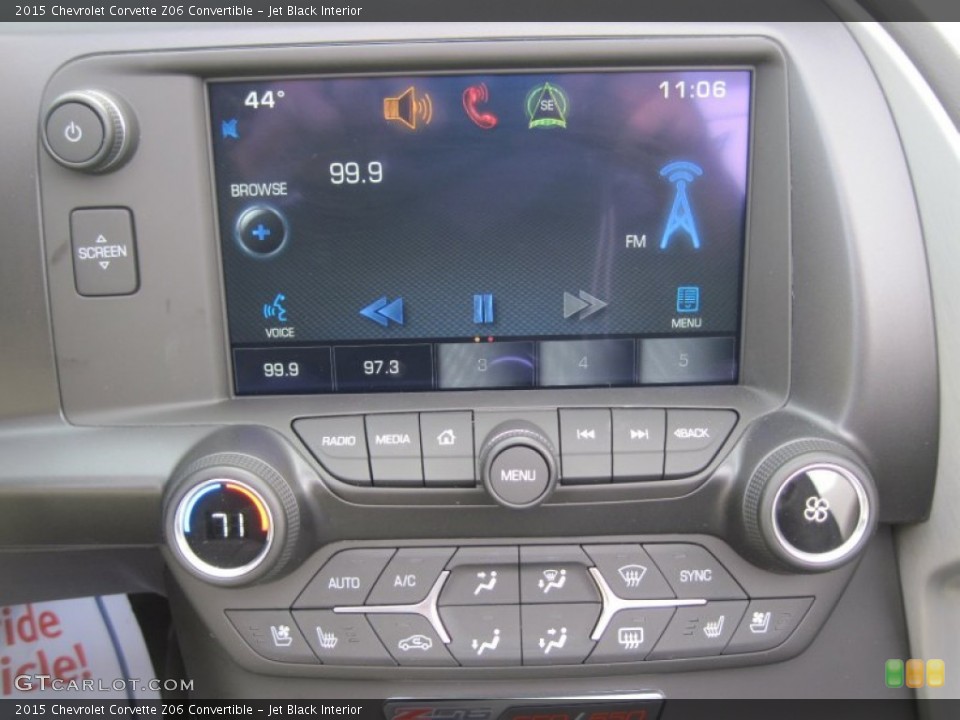 Jet Black Interior Controls for the 2015 Chevrolet Corvette Z06 Convertible #103057029