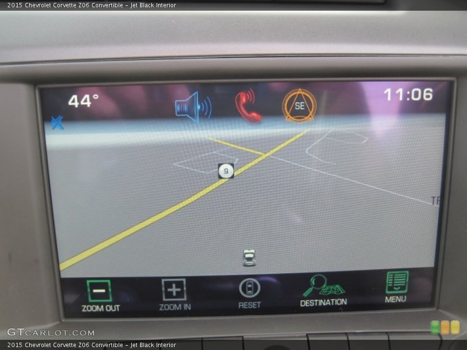 Jet Black Interior Navigation for the 2015 Chevrolet Corvette Z06 Convertible #103057077