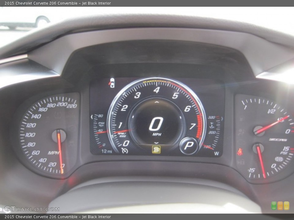 Jet Black Interior Gauges for the 2015 Chevrolet Corvette Z06 Convertible #103057101