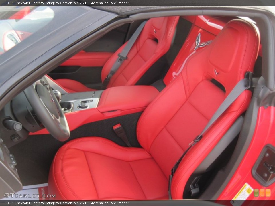 Adrenaline Red Interior Front Seat for the 2014 Chevrolet Corvette Stingray Convertible Z51 #103058034