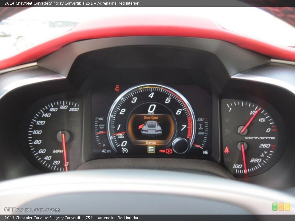 Adrenaline Red Interior Gauges for the 2014 Chevrolet Corvette Stingray Convertible Z51 #103058175