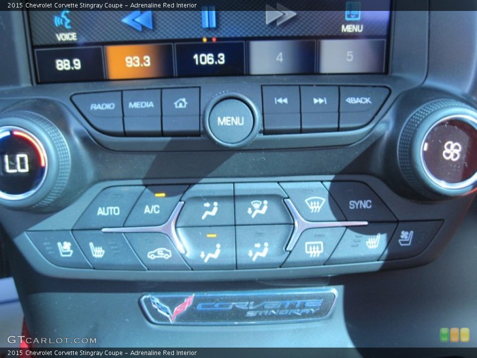 Adrenaline Red Interior Controls for the 2015 Chevrolet Corvette Stingray Coupe #103058877
