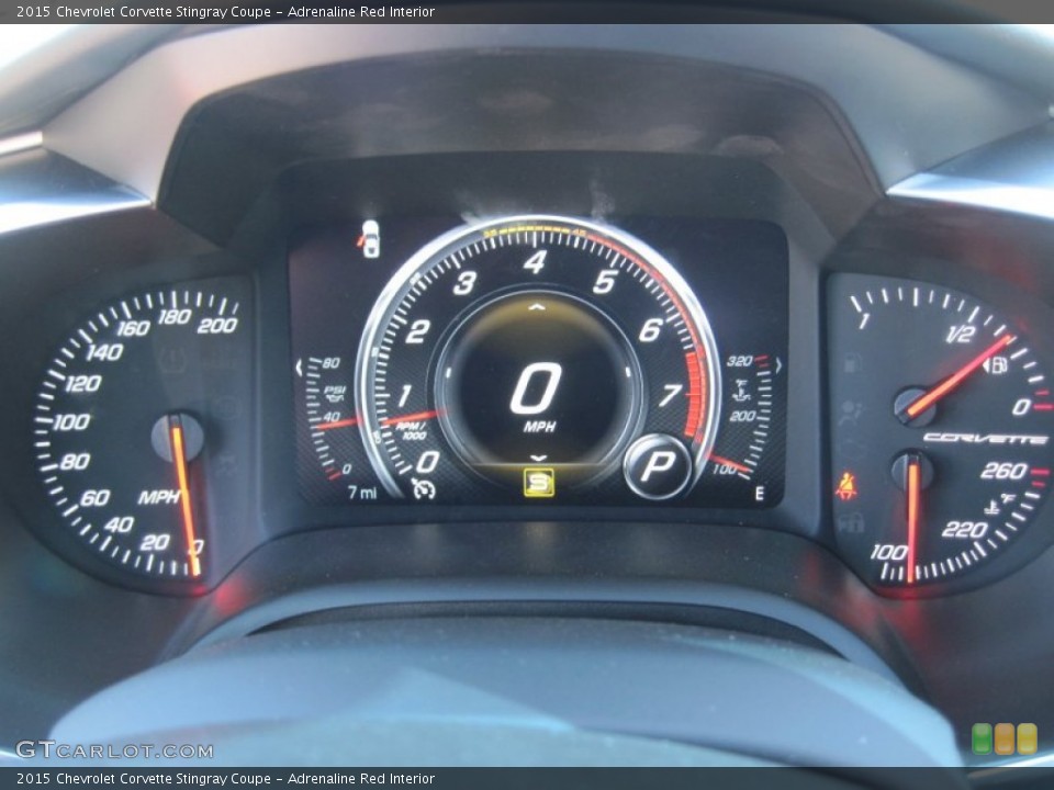 Adrenaline Red Interior Gauges for the 2015 Chevrolet Corvette Stingray Coupe #103058919