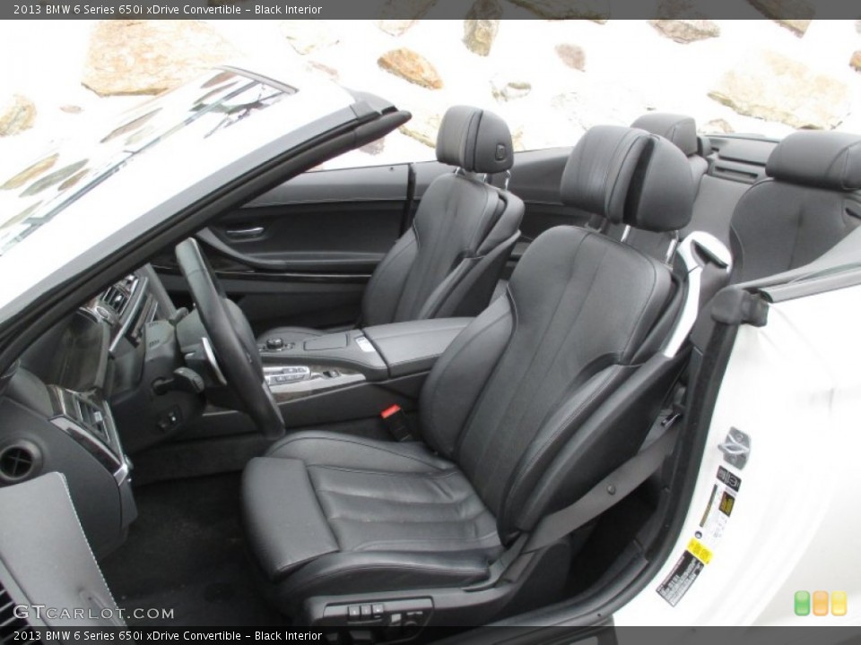 Black Interior Front Seat for the 2013 BMW 6 Series 650i xDrive Convertible #103061646