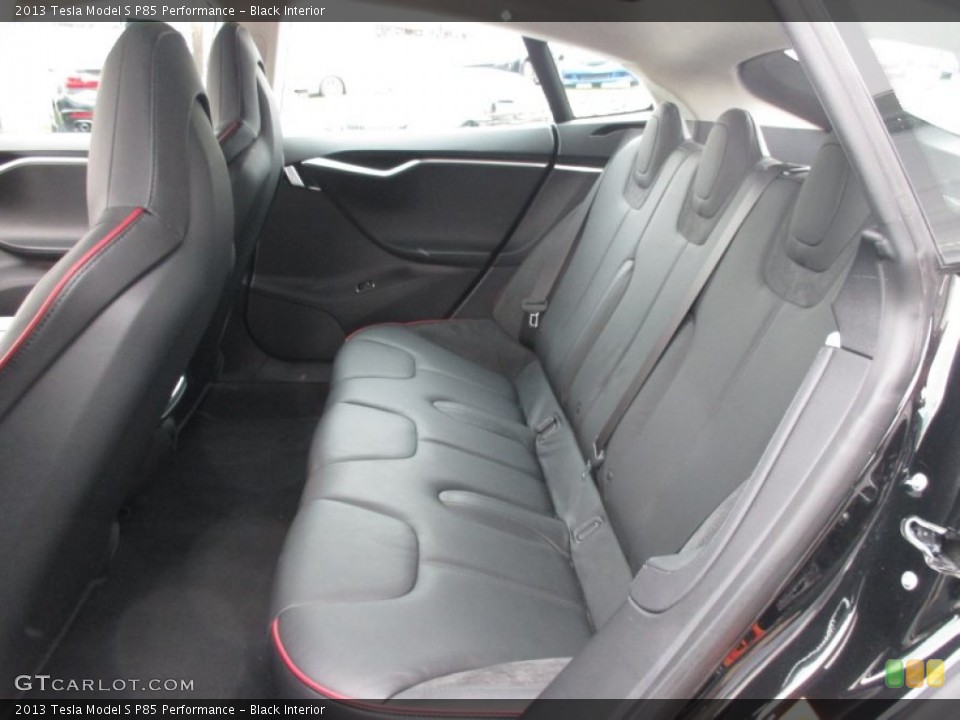 Black Interior Rear Seat for the 2013 Tesla Model S P85 Performance #103064688