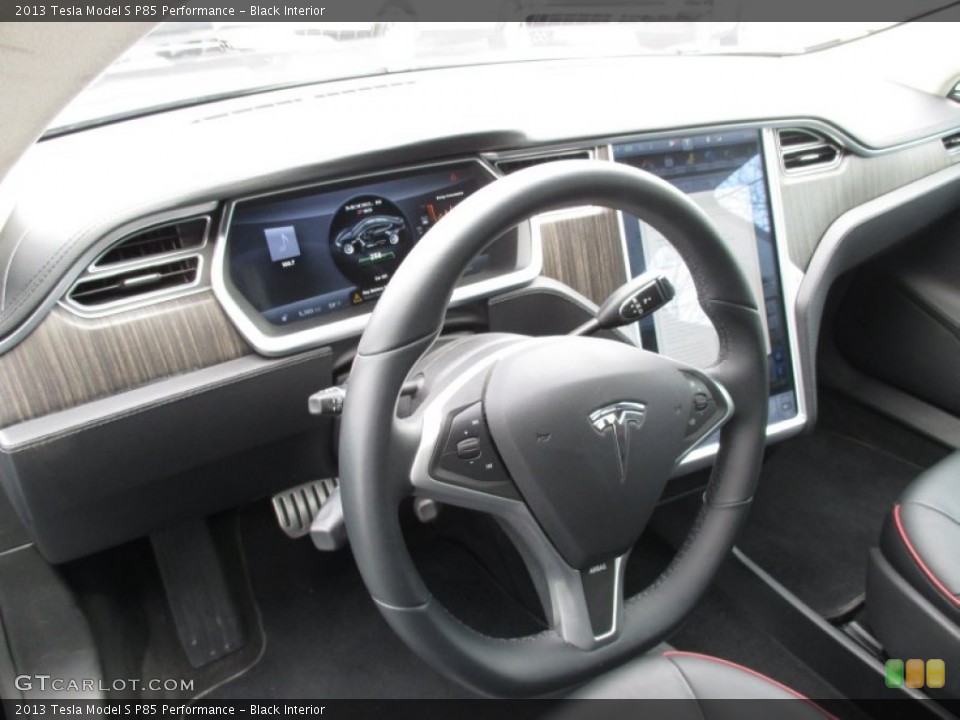 Black Interior Steering Wheel for the 2013 Tesla Model S P85 Performance #103064712