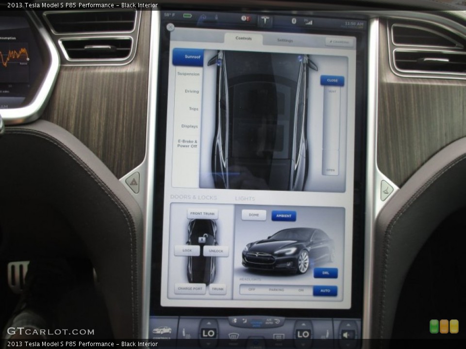 Black Interior Controls for the 2013 Tesla Model S P85 Performance #103064760