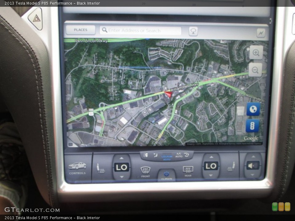 Black Interior Navigation for the 2013 Tesla Model S P85 Performance #103064853