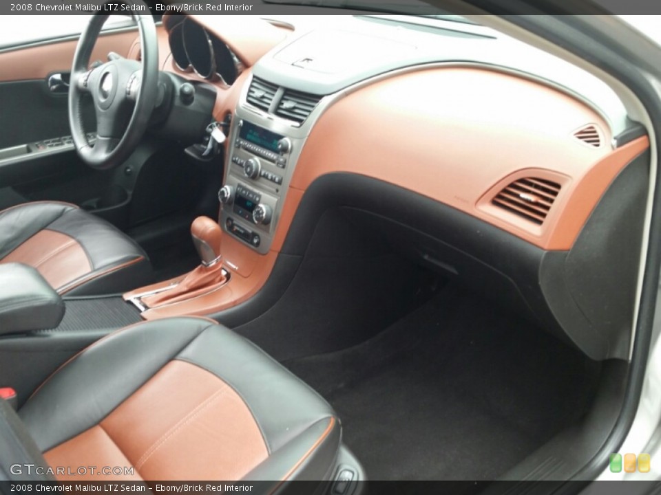 Ebony/Brick Red Interior Photo for the 2008 Chevrolet Malibu LTZ Sedan #103067226