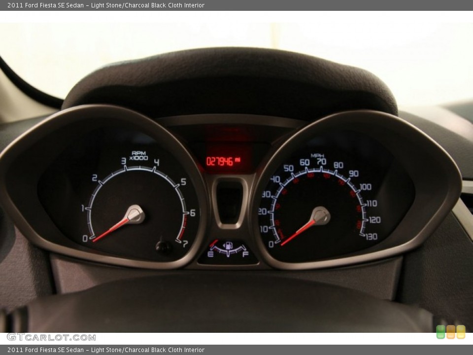 Light Stone/Charcoal Black Cloth Interior Gauges for the 2011 Ford Fiesta SE Sedan #103067268