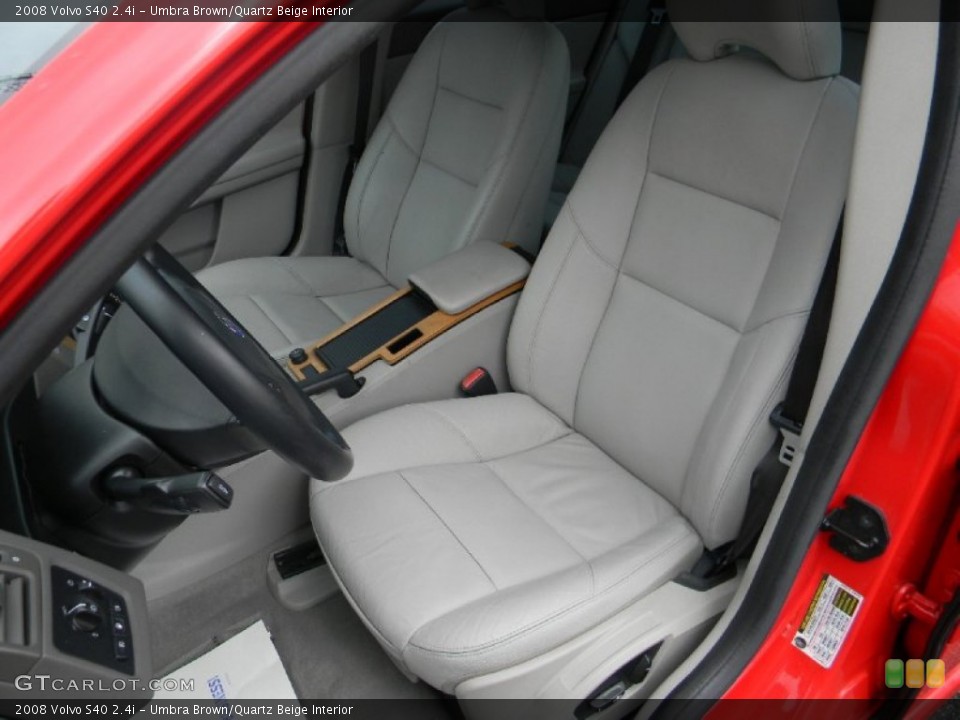 Umbra Brown/Quartz Beige Interior Front Seat for the 2008 Volvo S40 2.4i #103068138