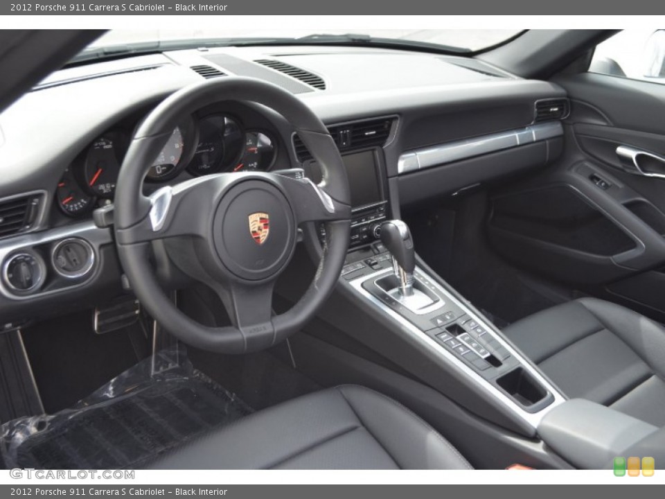 Black Interior Prime Interior for the 2012 Porsche 911 Carrera S Cabriolet #103075555