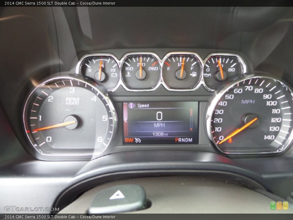 Cocoa/Dune Interior Gauges for the 2014 GMC Sierra 1500 SLT Double Cab #103077708